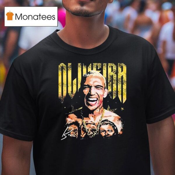 Charles Oliveira Champion Portrait Gold Lettering Ufc Ar T Shirt