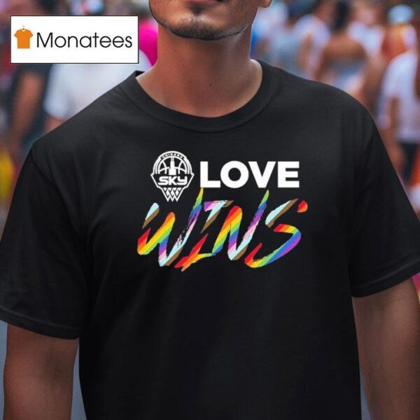 Chicago Sky Love Wins Pride Trans T Shirt