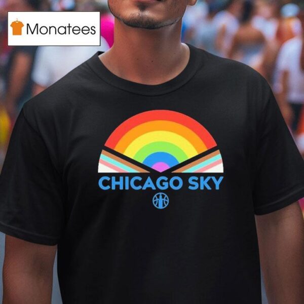 Chicago Sky Pride Rainbow T Shirt