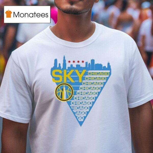 Chicago Sky Triangle T Shirt