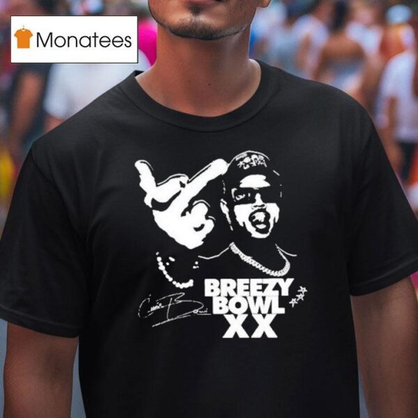 Chris Brown Tour Breezy Bowl Xx Middle Finger T Shirt