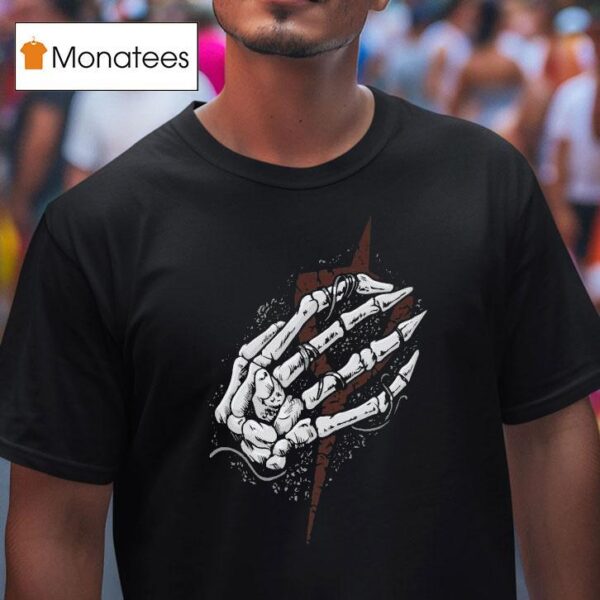 Clayman Heartless Skeleton Hand T Shirt