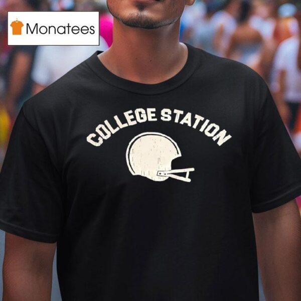 College Station Texas Am Aggies Football Helme T Shirt