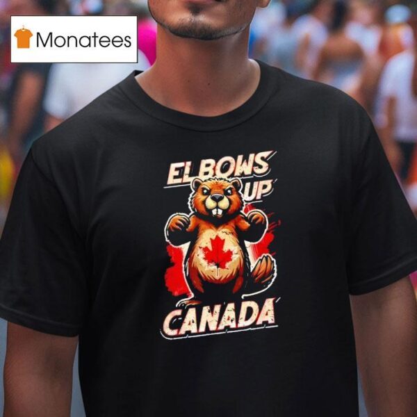 Contrarian Elbows Up Canada T Shirt