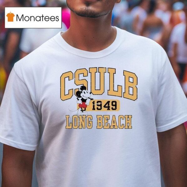 Csulb Long Beach State Mickey Mouse Spark Gap T Shirt
