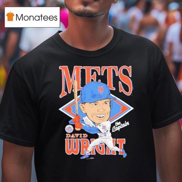 David Wright New York Mets Caricature T Shirt