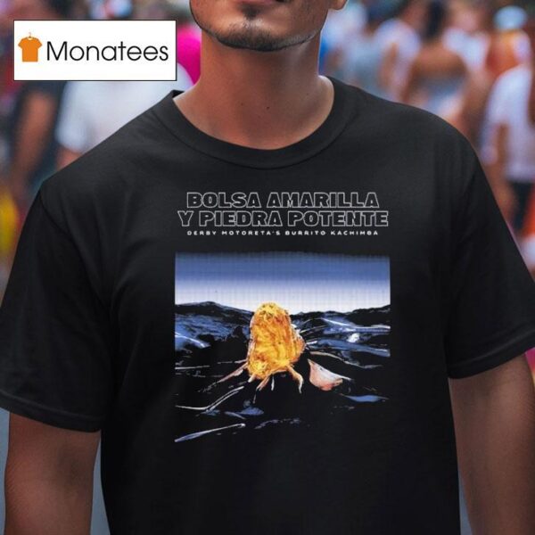 Derby Motoreta S Burrito Kachimba Bolsa Amarilla Y Piedra Potente T Shirt