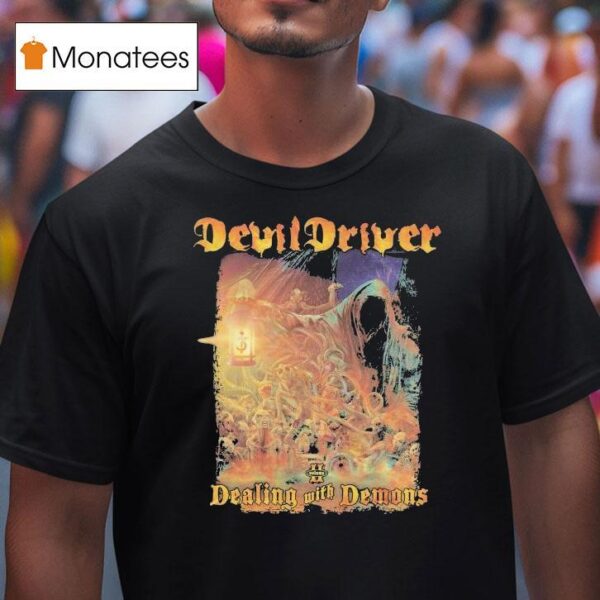 Devildriver Dealing With Demons Ii Cross T Shirt