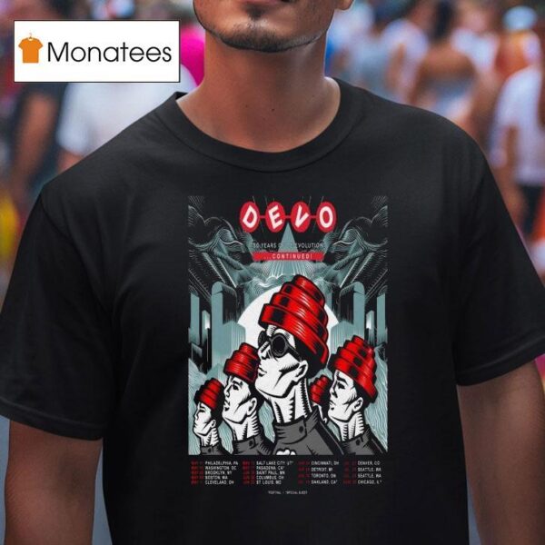 Devo Years Of De Evolution Continued Tour Dates T Shirt