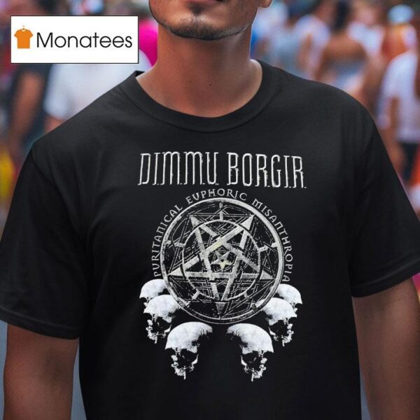 Dimmu Borgir Puritanical Euphoric Misanthropia Skulls T Shirt