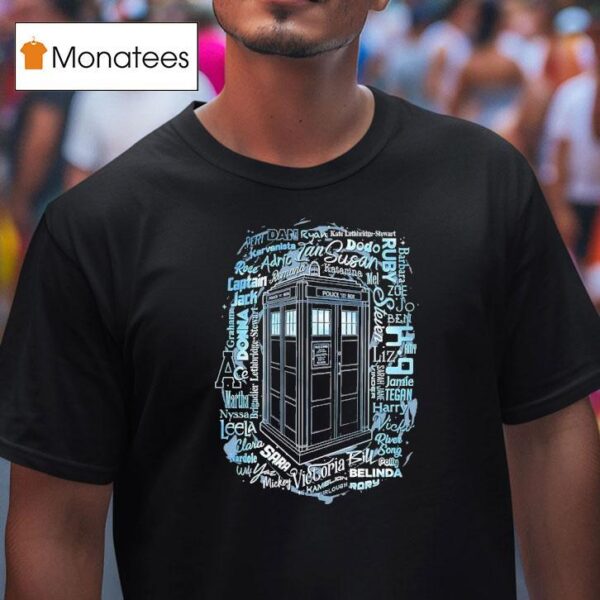 Doctor Who Police Box All Companions T Shirt