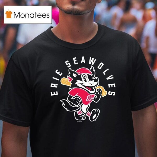 Erie Seawolves Fauxback Secondary Masco T Shirt