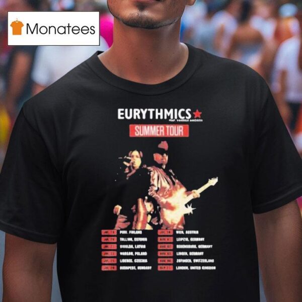 Eurythmics Summer Tour Concert Dates T Shirt
