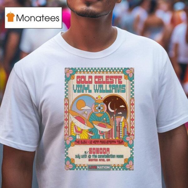 Gold Celeste Vinyl Williams July Constellation Room In Santa Ana Ca T Shirt
