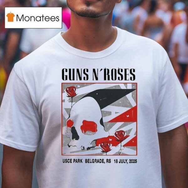 Guns N Roses Belgrade Rs Usce Park July T Shirt