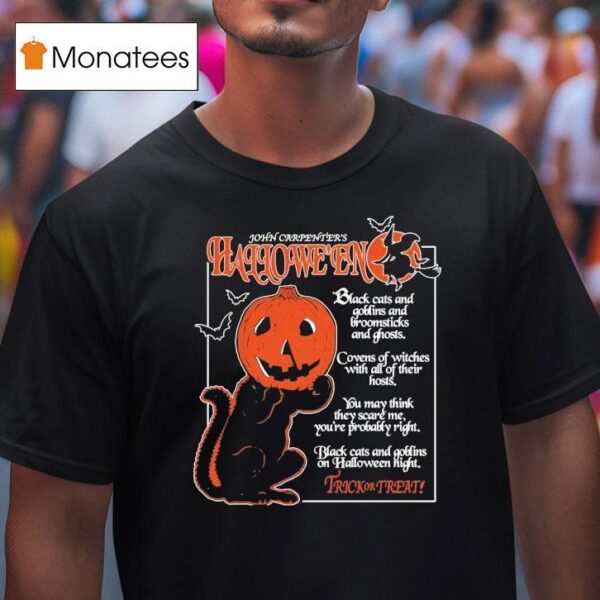 Halloween Black Cats And Goblins T Shirt
