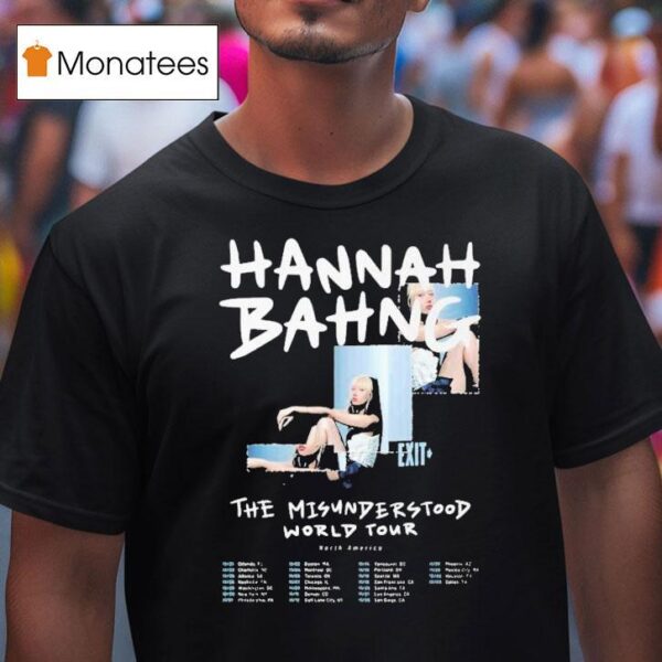 Hannah Bahng The Misunderstood World Tour Dates T Shirt