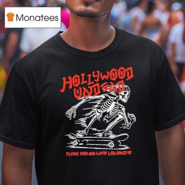 Hollywood Undead Flying High And Layin Low Skeleton Skate T Shirt