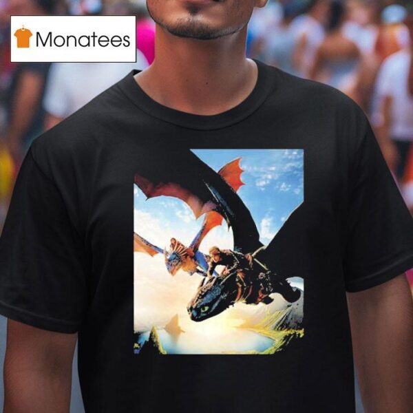 How To Train Your Dragon Live Action Hiccup Rides Toothless T Shirt