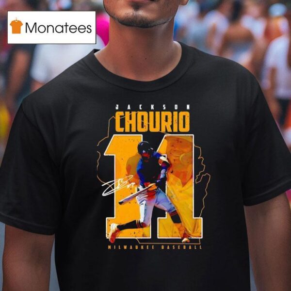 Jackson Chourio Milwaukee Baseball Player Signature T Shirt