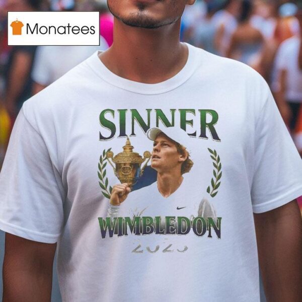 Jannik Sinner Wimbledon Trophy T Shirt