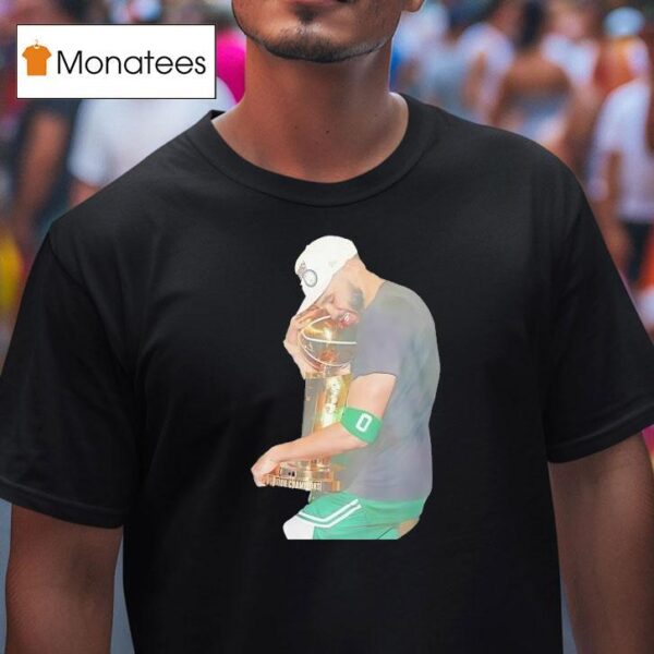 Jayson Tatum Hugs Cup Champions Boston Celtics T Shirt