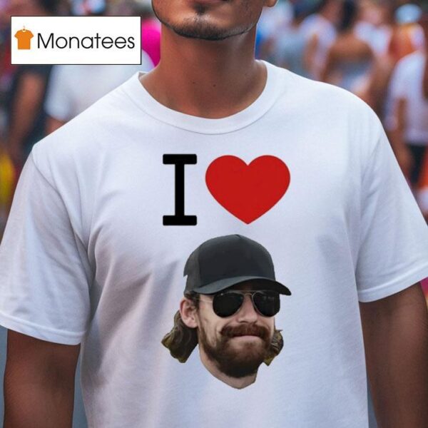 Josef Newgarden Wearing I Love Ryan Blaney T Shirt