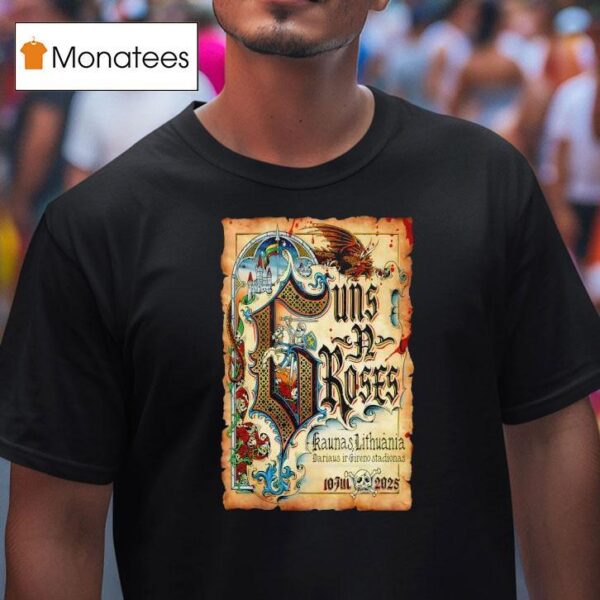 July Concert Guns N Roses Kaunas L T Shirt