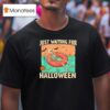 Just Waiting For Halloween Skeleton Pool Float Summerween T Shirt
