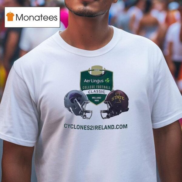 Kansas State Wildcats Vs Iowa State Cyclones Aer Lingus College Football Classic Ireland T Shirt