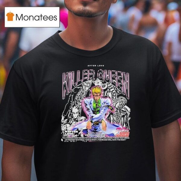 Kira Yoshikage Killer Queen Jojo S Bizarre Adventure After Love T Shirt