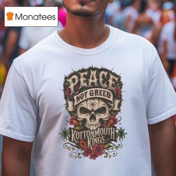 Kottonmouth Kings Peace Not Greed Skull T Shirt