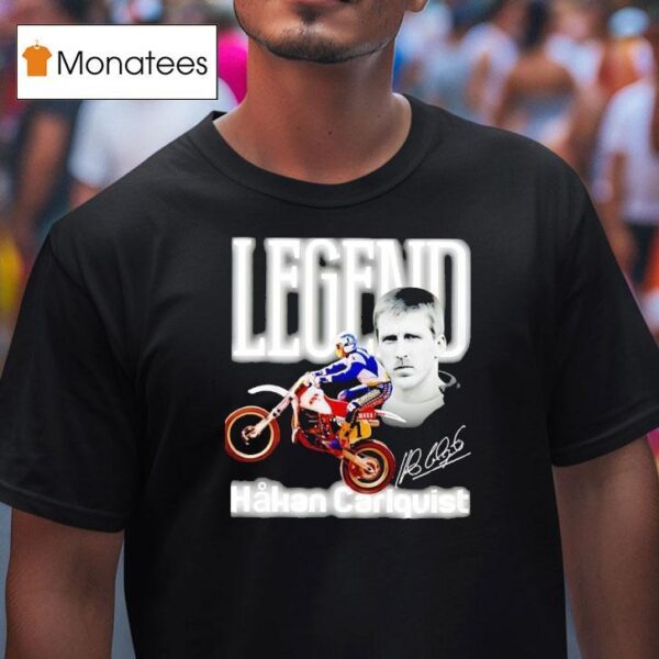 Legend Hakan Carlqvist Motocross World Championships Signature T Shirt