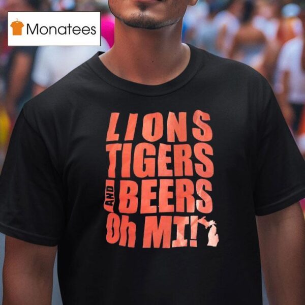 Lions Tigers And Beers Oh Mi Vintage T Shirt