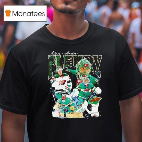 Marc Andre Fleury Minnesota Wild Hockey Signature T Shirt