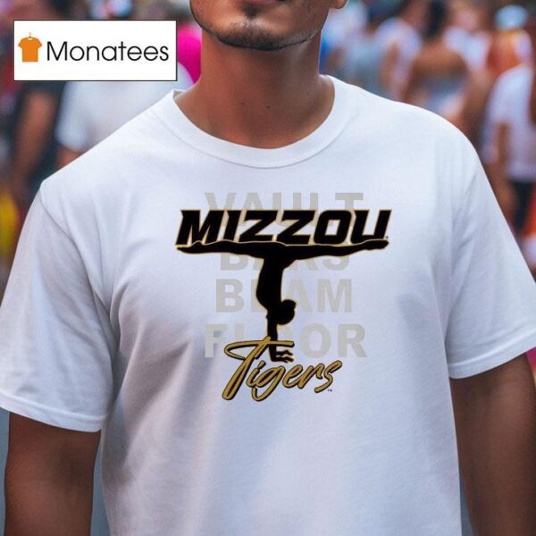 Missouri Tigers Mizzou Tigers Vault Baks Blam Floor Gymnastics T Shirt
