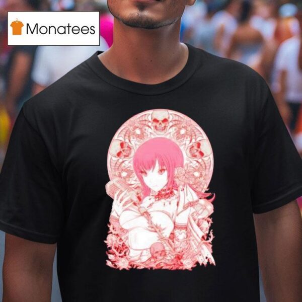 Mori Calliope Portrait Of Death White Varian T Shirt