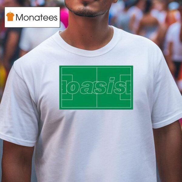 Oasis Definitely Maybe Football Logo Pitch T Shirt