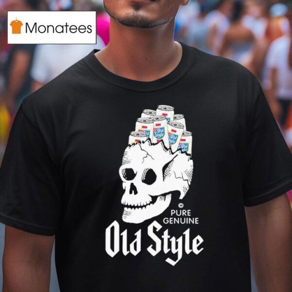 Old Style Beer Beer Brains Skull T Shirt