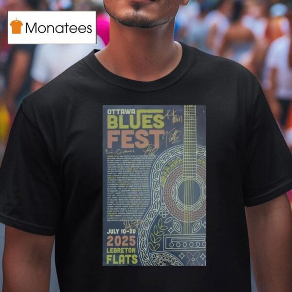 Ottawa Bluesfest Memorabilia Autographed T Shirt