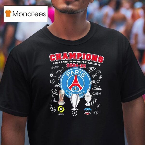 Paris Saint Germain Football Club Champions T Shirt