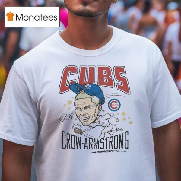 Pete Crow Armstrong Chicago Cubs Caricature Signature T Shirt