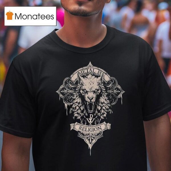 Powerwolf Metal Is Religion Wolfhead T Shirt