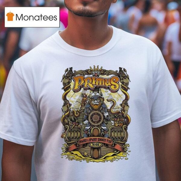 Primus Tour Onward Upward Summer Tour At Sea In Usa On Summer Pirate Cheese Ship T Shirt