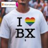Regan Aliyah Wearing I Love Bx Pride T Shirt