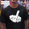 Ritchie Bruiser Support To Fight Cancer Middle Finger T Shirt