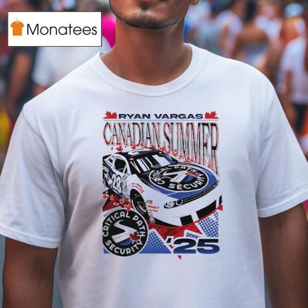 Ryan Vargas No Dodge Challenger For Djk Racing Critical Path Security T Shirt