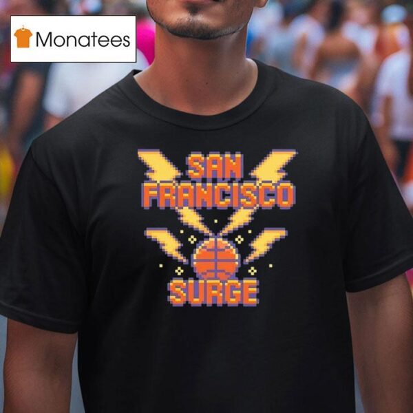 San Francisco Surge Basketball Pixel T Shirt