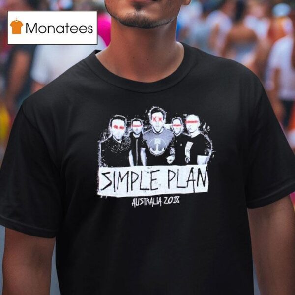 Simple Plan Australia Tour Photo T Shirt