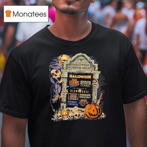 Skeleton Universal Orlando Halloween Horror Nights T Shirt